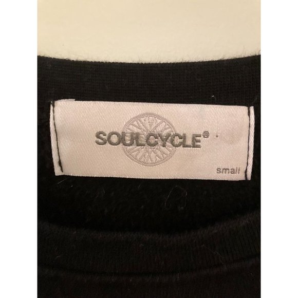 SOULCYCLE Black Quilted Pullover Sweatshirt- Sequin SOUL. Size S - Picture 2 of 6
